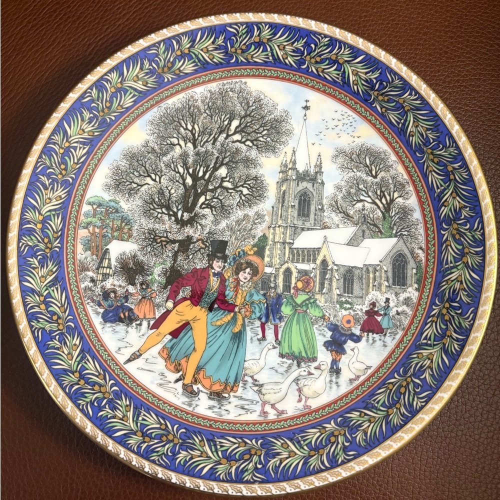 Royal Worcester Decorative Winter Scene Plate
